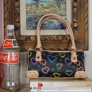 Y2k XOXO faux leather heart graphic shoulder bag